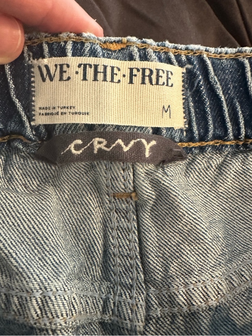 Free People CRVY Outlaw Wide leg Jeans👖 Bayou Blue. Size M. Like New! - Picture 5 of 7